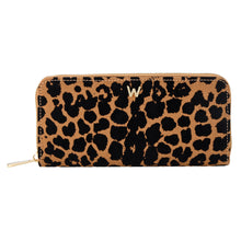 Load image into Gallery viewer, WOLF Savanna Leopard Print Long Zip Wallet 395013