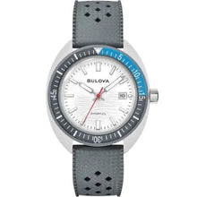 Load image into Gallery viewer, BULOVA Mens BUL Gray Hybrid-Ceramic Case, Gray HNBR Rubber, White Dial, WR 0100M 98B449