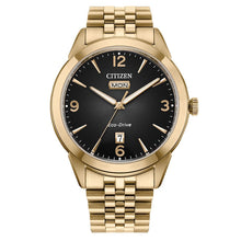 Load image into Gallery viewer, CITIZEN Mens ECO ECO Gold-Tone Stainless Steel Case, Gold-Tone Stainless Steel Bracelet, Gray Dial, WR 0100M AW0152-58H