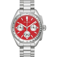 Load image into Gallery viewer, BULOVA Mens BUL Silver-Tone Stainless Steel Case, Silver-Tone Stainless Steel Combination Bracelet/Strap, Red Dial, WR 0050M 96K115