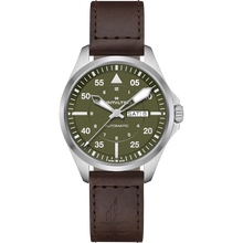 Load image into Gallery viewer, HAMILTON - KHAKI AVIATION PILOT DAY DATE AUTO H64635560