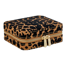 Load image into Gallery viewer, WOLF Savanna Leopard Print Jewellery Zip Case 395011
