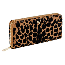 Load image into Gallery viewer, WOLF Savanna Leopard Print Long Zip Wallet 395013
