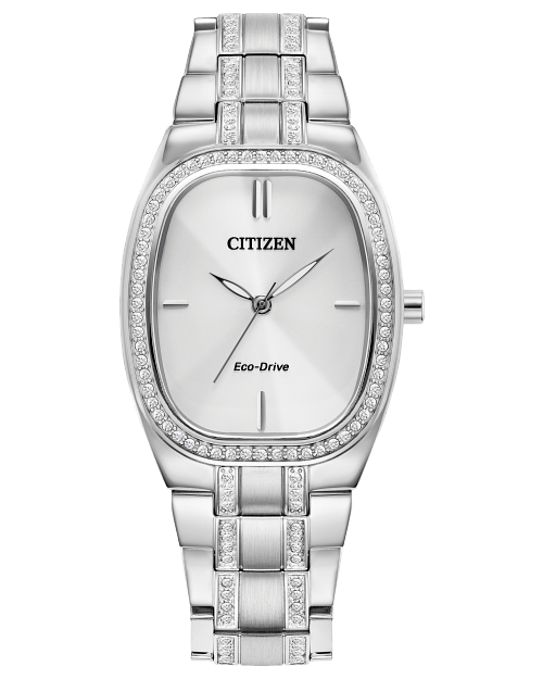 CITIZEN Ladies Eco-Drive Crystal Dress/Classic EM1080-55A