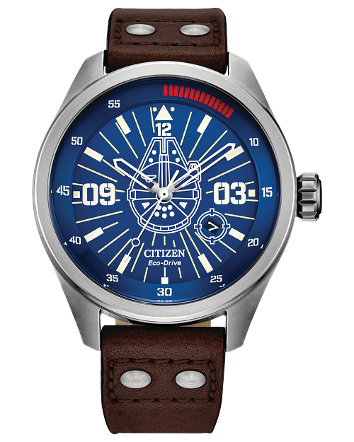 CITIZEN Mens Eco-Drive Ring Han Solo Star Wars Classic Characters AW5009-03W