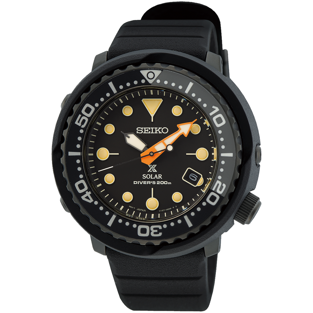 SEIKO PROSPEX BLACK SERIES TUNA SOLAR LIMITED EDITION. SNE577P1