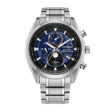 Load image into Gallery viewer, CITIZEN Mens ECO ECO Silver-Tone Super Titanium Case, Silver-Tone Super Titanium Bracelet, Blue  Dial, WR 0100M BY1010-57L
