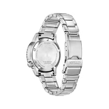 Load image into Gallery viewer, CITIZEN Ladies ECO ECO Silver-Tone Stainless Steel Case, Silver-Tone Stainless Steel Bracelet, Purple  Dial, WR 200M EO2027-50X
