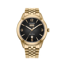 Load image into Gallery viewer, CITIZEN Mens ECO ECO Gold-Tone Stainless Steel Case, Gold-Tone Stainless Steel Bracelet, Gray  Dial, WR 0100M AW0152-58H
