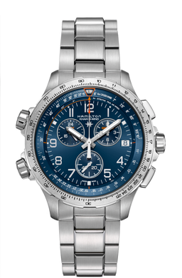 HAMILTON KHAKI AVIATION X-WIND GMT CHRONO QUARTZ H77922141 - Moments Watches & Jewelry