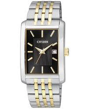 Load image into Gallery viewer, CITIZEN Mens QTZ QTZ Two-Tone Stainless Steel Case, Two-Tone Stainless Steel Bracelet, Black  Dial, WR 0030M BH1678-56E
